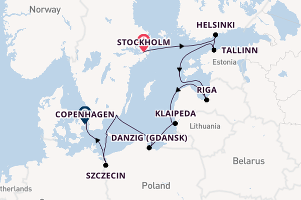 Oder from Stockholm, Sweden with the Azamara Quest