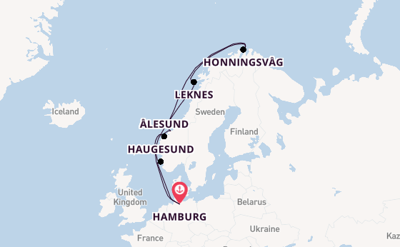Norway from Hamburg, Germany with the Costa Favolosa