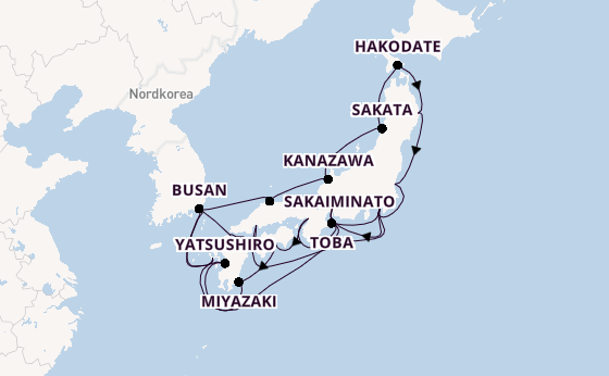 Japan ab Tokio, Japan auf der Sapphire Princess