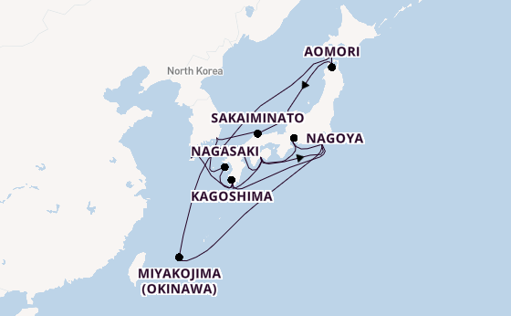 Japan from Tokyo, Japan with the Sapphire Princess