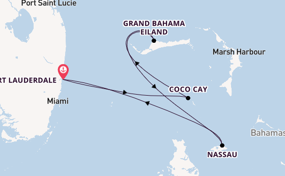 Caribbean vanaf Fort Lauderdale, Verenigde Staten met de Brilliance of the Seas