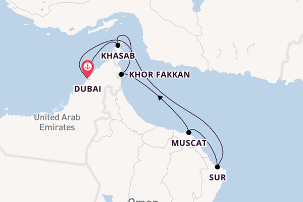 Middle East from Dubai, United Arab Emirates with the EXPLORA I