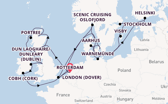 British Isles from Rotterdam, Netherlands with the Nieuw Statendam