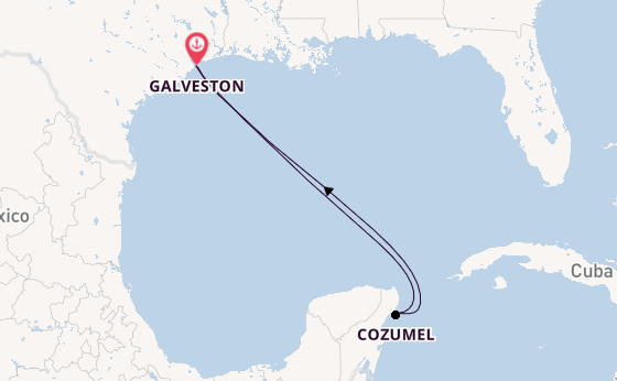 Western Caribbean from Galveston, Texas, USA with the Carnival Spirit