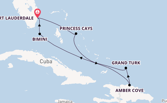 Caribbean vanaf Fort Lauderdale, Verenigde Staten met de Star Princess