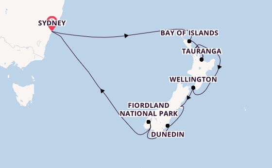 New Zealand from Sydney, Australia with the Royal Princess