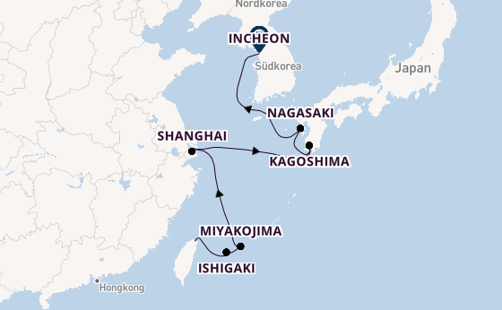 Ostasien ab Keelung, Taiwan auf der Seven Seas Explorer
