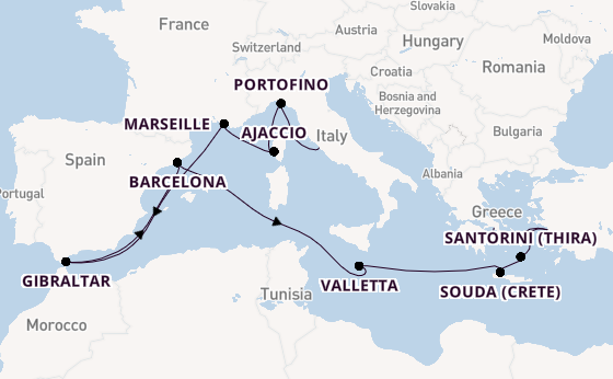 Mediterranean from Rome (Civitavecchia), Italy with the Oosterdam