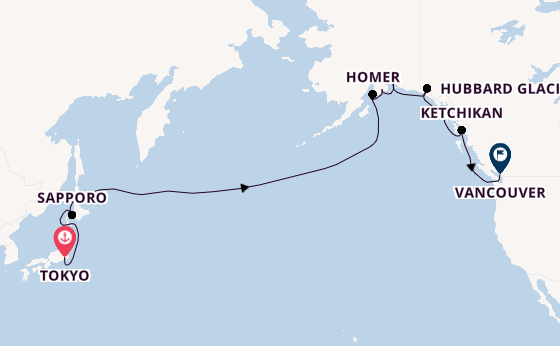 Transpacific from Tokyo, Japan with the Viking Orion