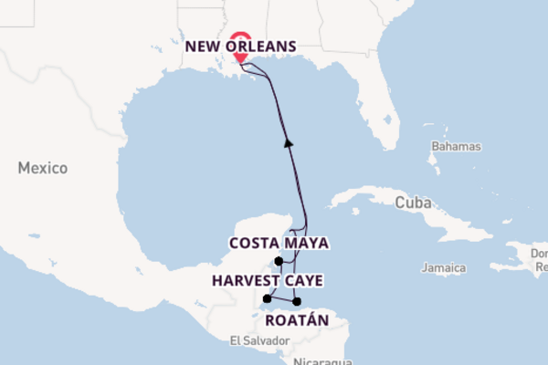 Western Caribbean from New Orleans, Louisiana, USA with the Norwegian Escape