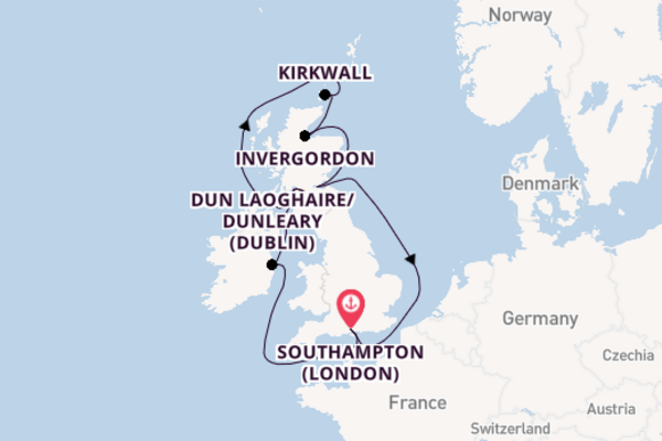 United Kingdom from Southampton (London), England, United Kingdom with the Regal Princess