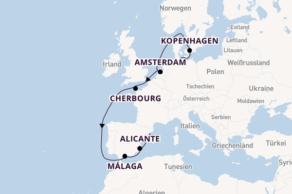 Westliches Mittelmeer ab Kiel, Deutschland auf der MSC Euribia