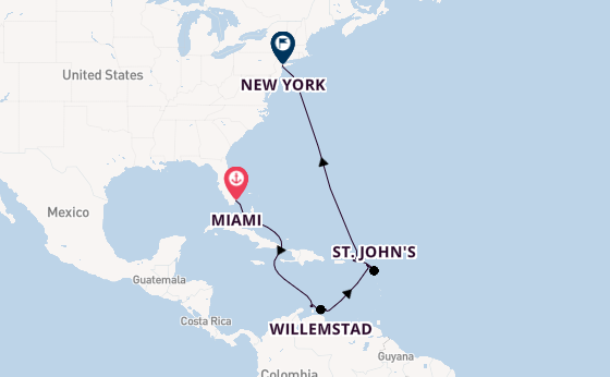 Caribbean from United Kingdom with the Seven Seas Mariner