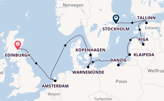 Schottland ab Edinburgh, Schottland auf der Seven Seas Voyager