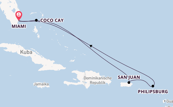 Karibik ab Miami auf der Allure of the Seas