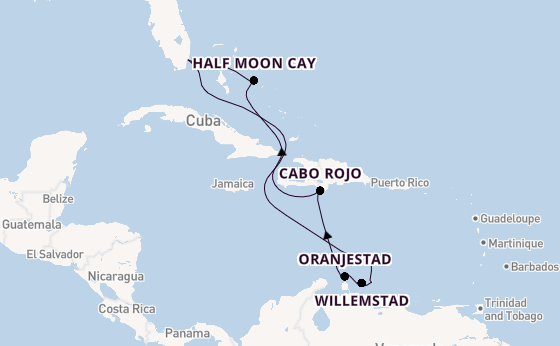 Caribbean vanaf Miami, Verenigde Staten met de Zuiderdam