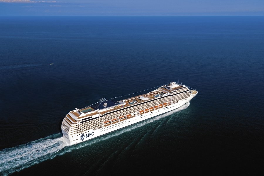 at sea
