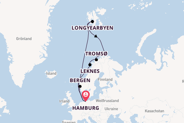 Norwegen ab Hamburg, Deutschland auf der MSC Preziosa