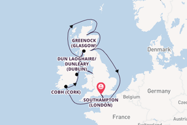 British Isles from Southampton, England with the Regal Princess