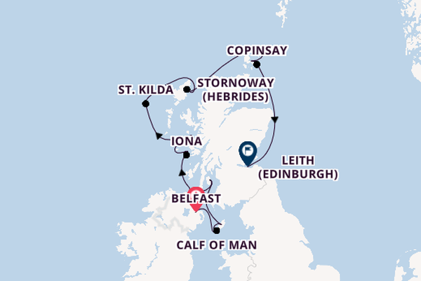 United Kingdom from Belfast, Northern Ireland, United Kingdom with the Seabourn Venture