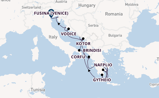 Eastern Mediterranean from Dubrovnik, Croatia with the Seabourn Ovation 