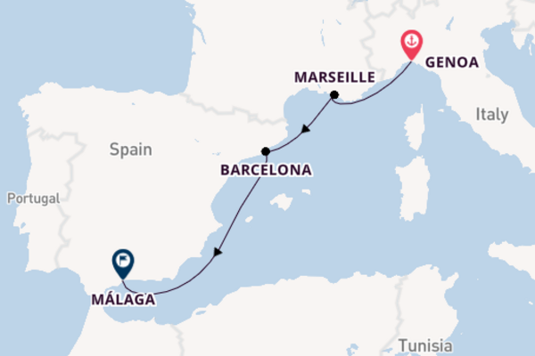 5 day voyage on board the MSC Grandiosa from Genoa