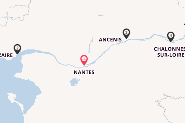 Loire ab Nantes, Frankreich auf der MS Loire Princesse (CroisiEurope)