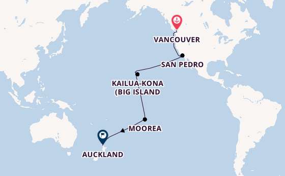 Transpazifik ab Deutschland auf der Royal Princess