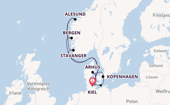 Norwegen ab Kiel, Deutschland auf AIDAnova