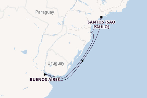 Südamerika ab Camboriú, Brasilien auf der MSC Seaview