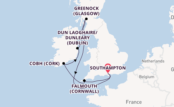 British Isles from Southampton, England with the Regal Princess