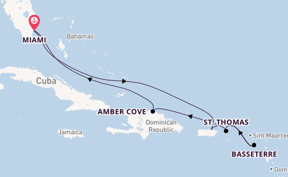 Caribbean vanaf Miami, Verenigde Staten met de MSC Meraviglia