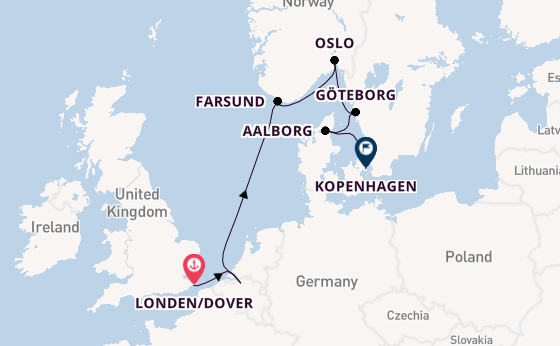 Noorwegen vanaf Londen/Dover, Groot-Brittannië met de Seabourn Quest