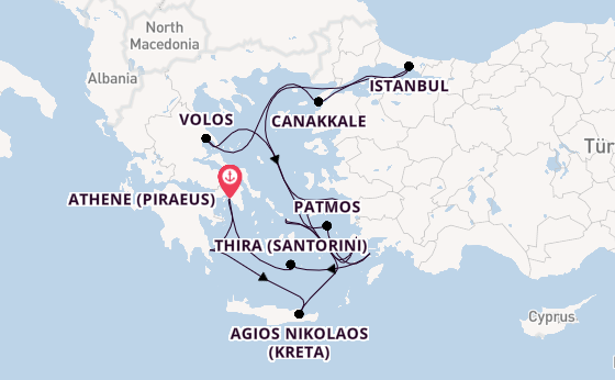 Oostelijke Middellandse Zee vanaf Athene (Piraeus), Griekenland met de Seabourn Ovation