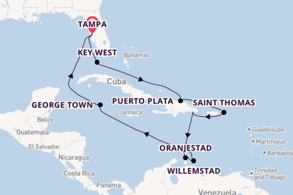 Caribbean from Tampa, Florida with the Norwegian Jewel