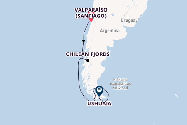 Patagonia from Valparaíso (Santiago), Chile with the HANSEATIC inspiration