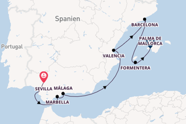 Von Sevilla über Barcelona in 9 Tagen