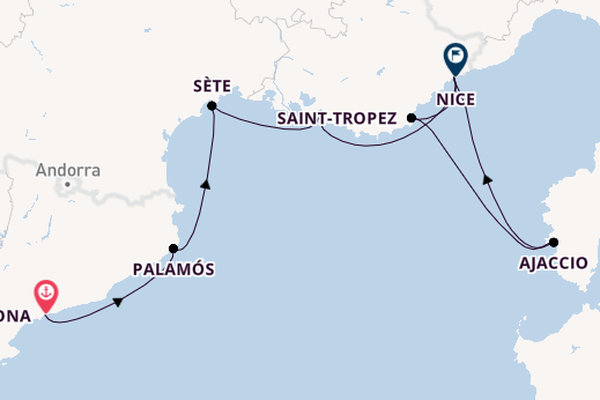 Western Mediterranean from Tarragona, Spain with the Azamara Quest
