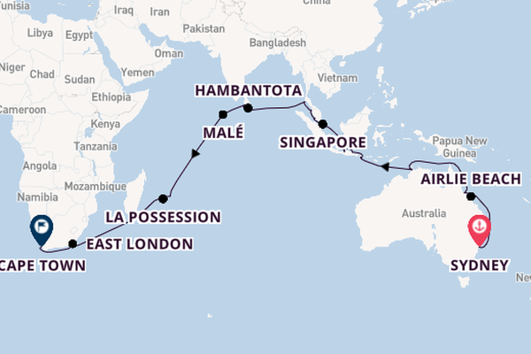 South East Asia from Sydney, Australia with the Volendam