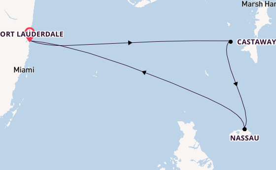 Caribbean vanaf Fort Lauderdale, Verenigde Staten met de Disney Dream