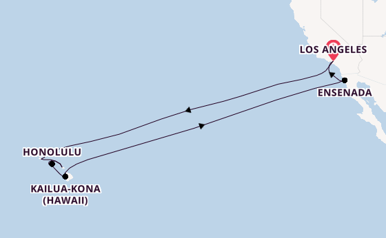 Polynesia from Los Angeles, California, USA with the Crown Princess
