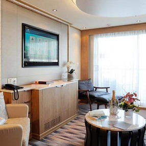 Come aboard the undefined and discover one of 11 cabin categories on a total of 4 decks that can accommodate 190 passengers. Choose your dream cabin and feel at home on board the undefined!