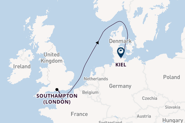 England from Le Havre (Paris), France with the MSC Euribia