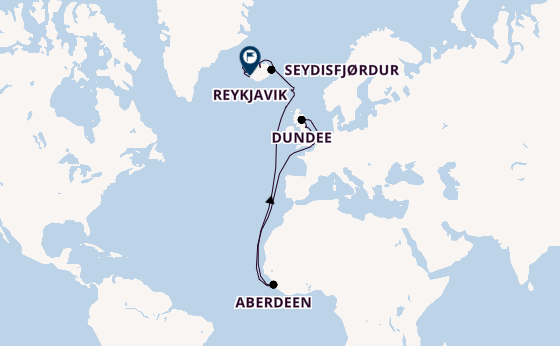 Arktis ab London/Dover, Großbritannien auf der Seven Seas Prestige