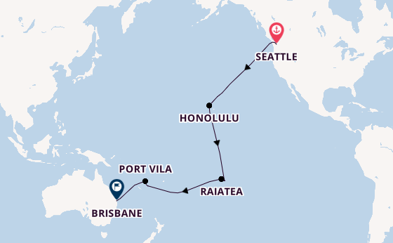 Transpacific from Seattle, Washington with the Voyager of the Seas 