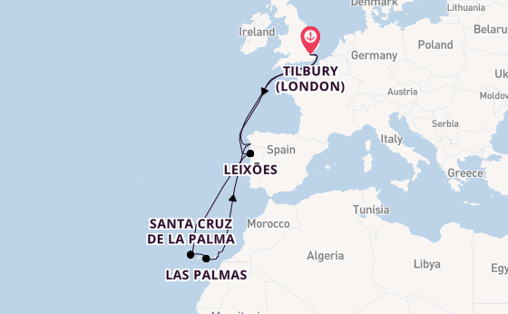 Cruise with Ambassador Cruise Line from Tilbury (London)