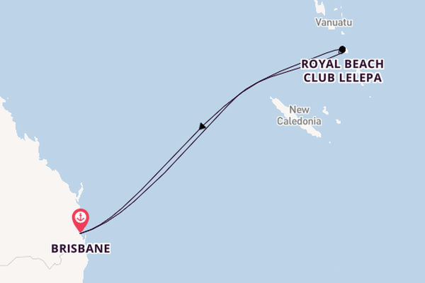 Zuidelijke Stille Oceaan vanaf Brisbane, Australië met de Ovation of the Seas