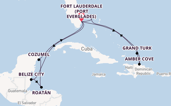 Caribbean from Fort Lauderdale (Port Everglades), Florida with the Star Princess