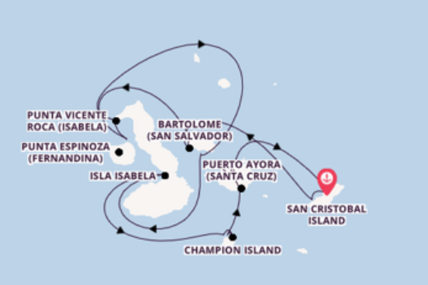 Galapagos Islands from San Cristobal Island, Galapagos, Ecuador with the Silver Origin