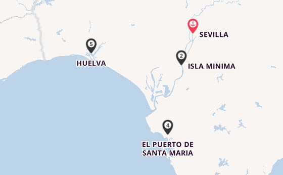 Andalusien ab Sevilla, Spanien auf der La Belle de Cadix